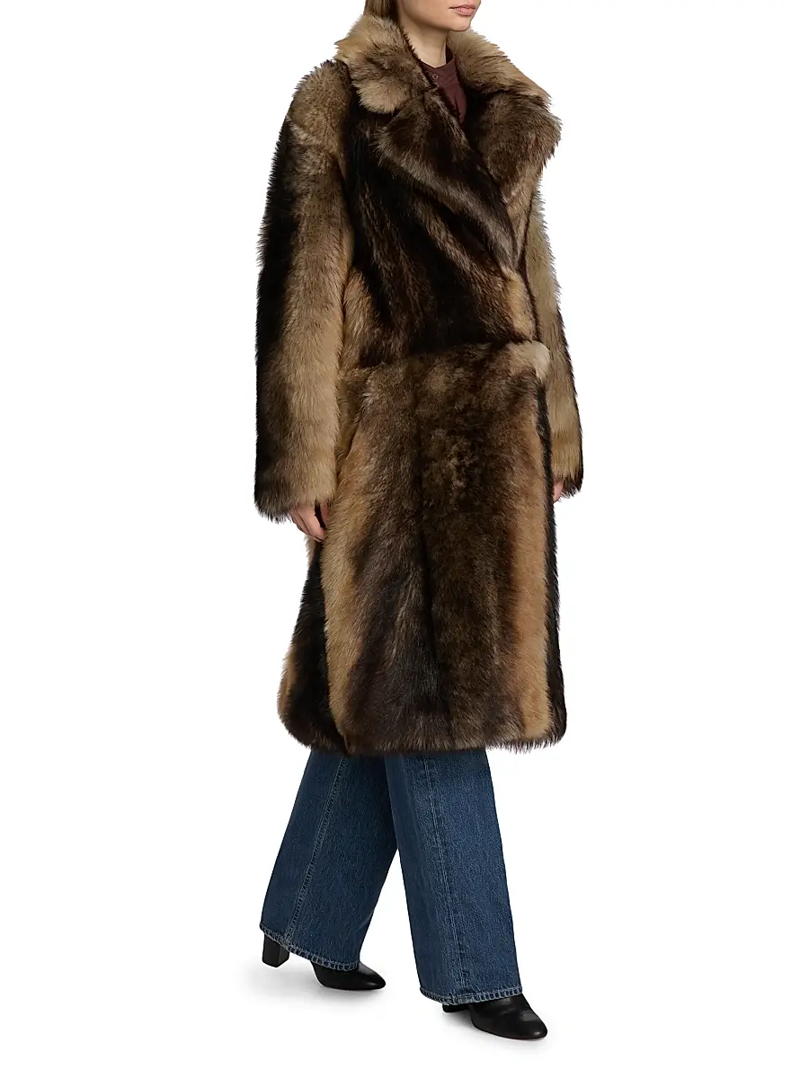Nili Lotan Women's Ingrid Shearling Coat - Brown | Thumbnail 4 Nili Lotan Women's Ingrid Shearling Coat - Brown | Thumbnail 4