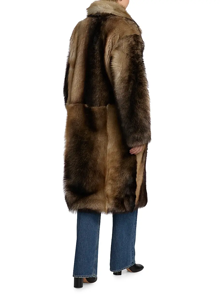 Nili Lotan Women's Ingrid Shearling Coat - Brown | Thumbnail 5 Nili Lotan Women's Ingrid Shearling Coat - Brown | Thumbnail 5