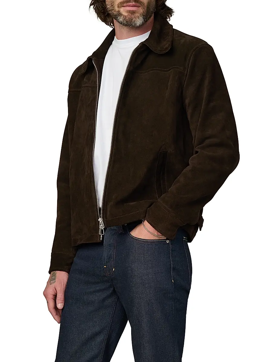 Joe's Jeans Men's Suede Zip-Front Jacket | Thumbnail 4