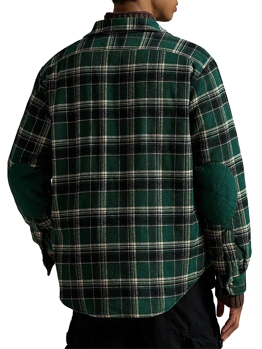 Polo Ralph Lauren Men's Plaid Two-Sided Brushed Flannel Shirt Jacket | Thumbnail 4 Polo Ralph Lauren Men's Plaid Two-Sided Brushed Flannel Shirt Jacket | Thumbnail 4