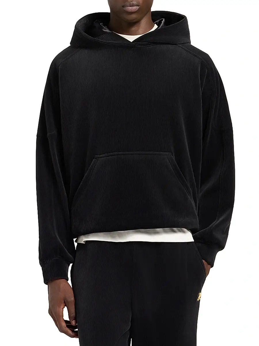 Moose Knuckles Men's Sportswear Preston Ribbed Hoodie | Thumbnail 4 Moose Knuckles Men's Sportswear Preston Ribbed Hoodie | Thumbnail 4