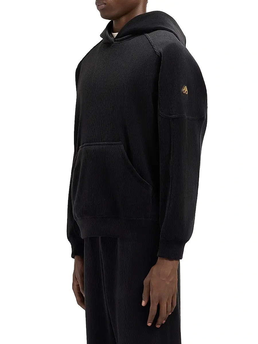 Moose Knuckles Men's Sportswear Preston Ribbed Hoodie | Thumbnail 5 Moose Knuckles Men's Sportswear Preston Ribbed Hoodie | Thumbnail 5