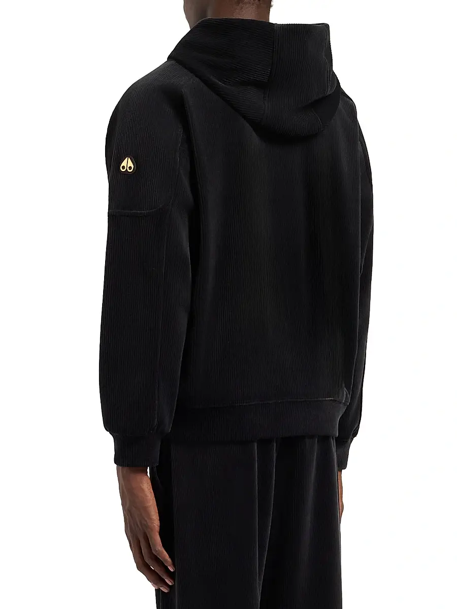 Moose Knuckles Men's Sportswear Preston Ribbed Hoodie | Thumbnail 6 Moose Knuckles Men's Sportswear Preston Ribbed Hoodie | Thumbnail 6