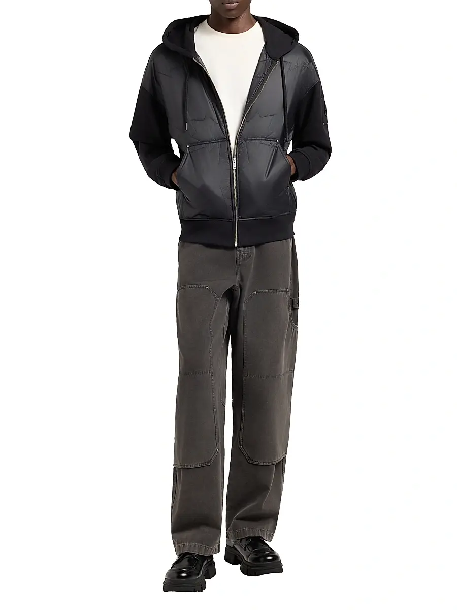 Moose Knuckles Men's Sportswear Ashby Mixed-Media Zip-Up Hoodie | Thumbnail 2 Moose Knuckles Men's Sportswear Ashby Mixed-Media Zip-Up Hoodie | Thumbnail 2