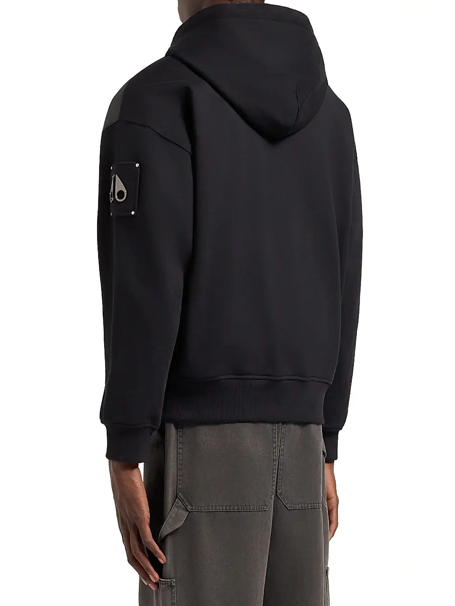 Moose Knuckles Men's Sportswear Ashby Mixed-Media Zip-Up Hoodie | Thumbnail 5 Moose Knuckles Men's Sportswear Ashby Mixed-Media Zip-Up Hoodie | Thumbnail 5