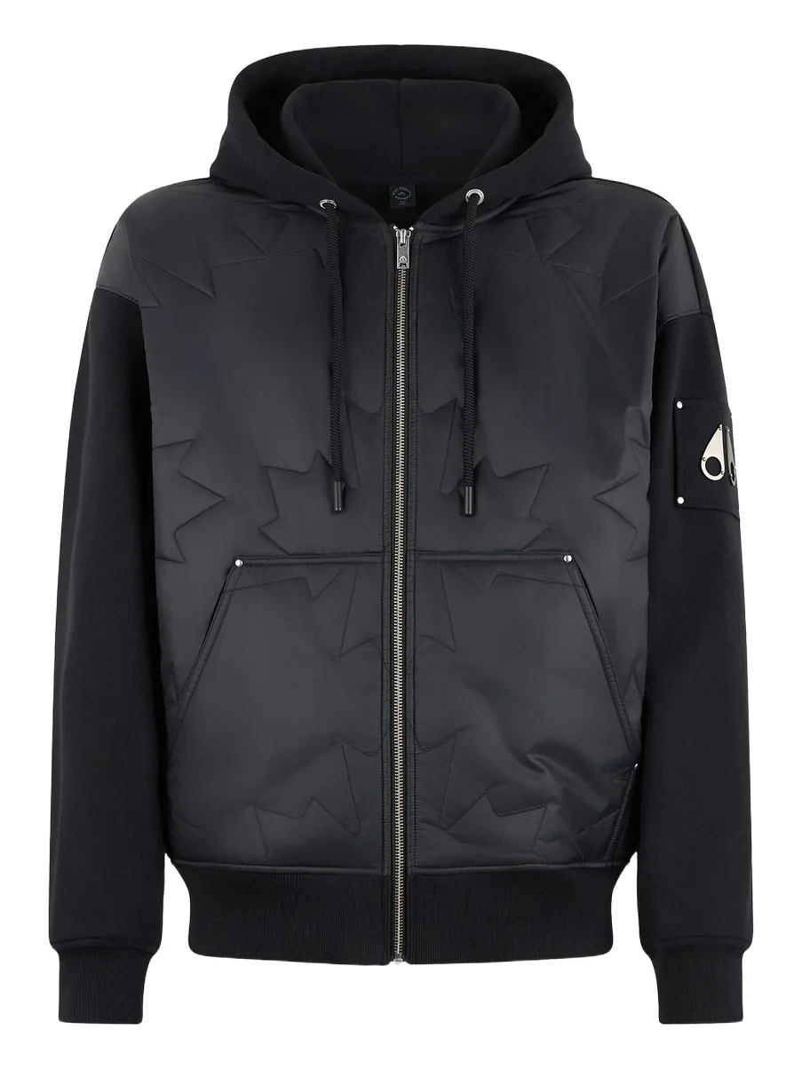 Moose Knuckles Men's Sportswear Ashby Mixed-Media Zip-Up Hoodie