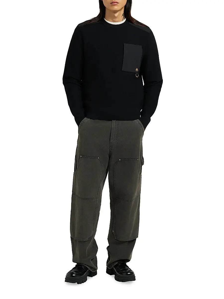 Moose Knuckles Men's Elowan Accented Sweater | Thumbnail 2 Moose Knuckles Men's Elowan Accented Sweater | Thumbnail 2