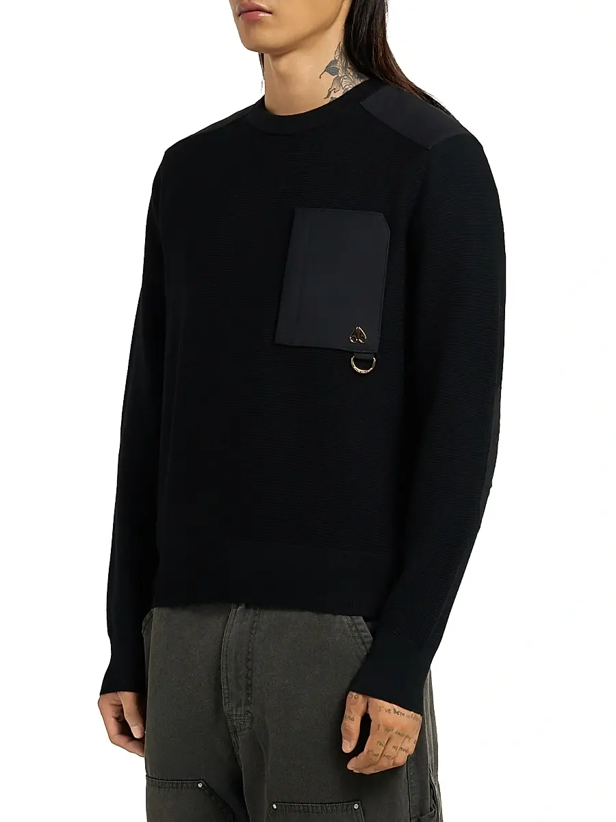 Moose Knuckles Men's Elowan Accented Sweater | Thumbnail 4 Moose Knuckles Men's Elowan Accented Sweater | Thumbnail 4