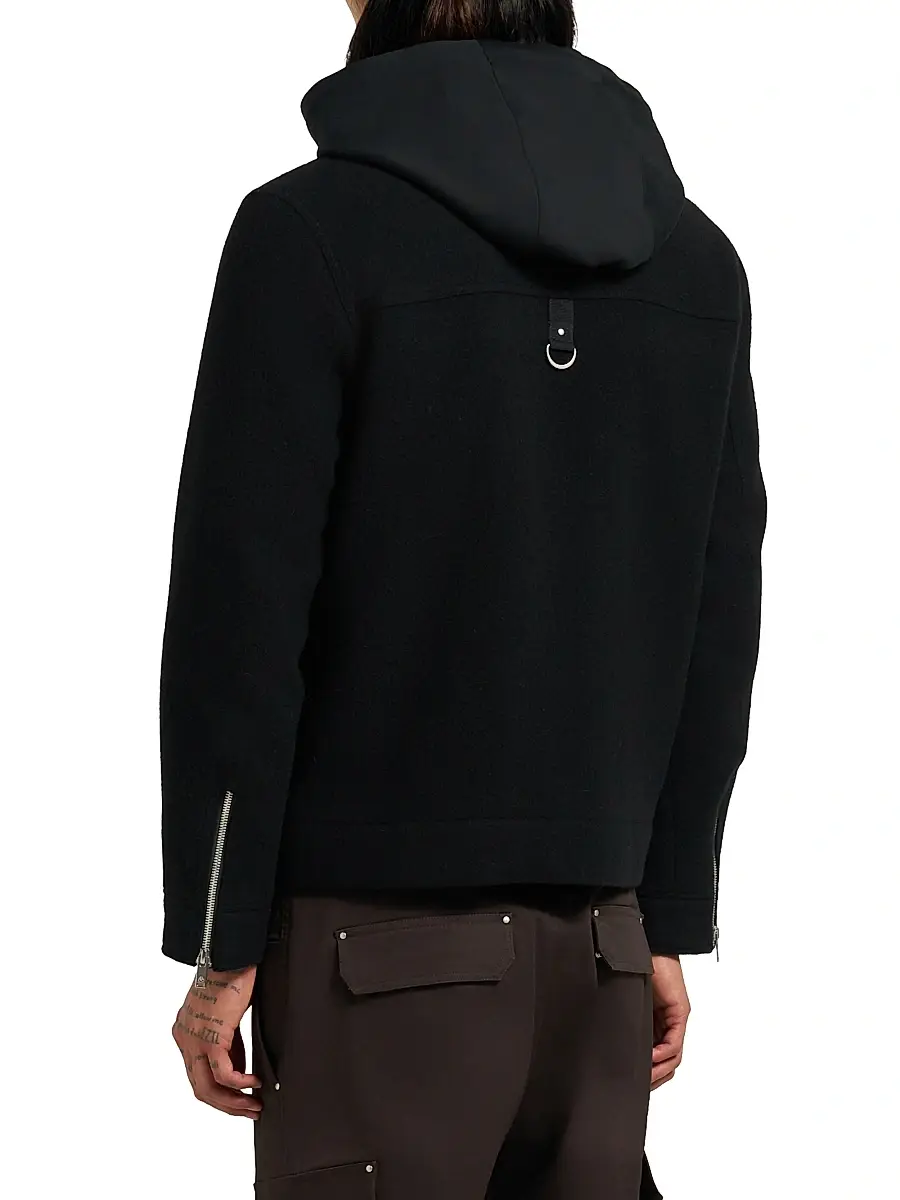 Moose Knuckles Men's Snowdon Wool-Blend Hooded Shirt Jacket | Thumbnail 5