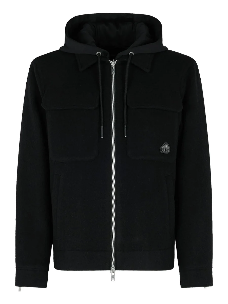 Moose Knuckles Men's Snowdon Wool-Blend Hooded Shirt Jacket