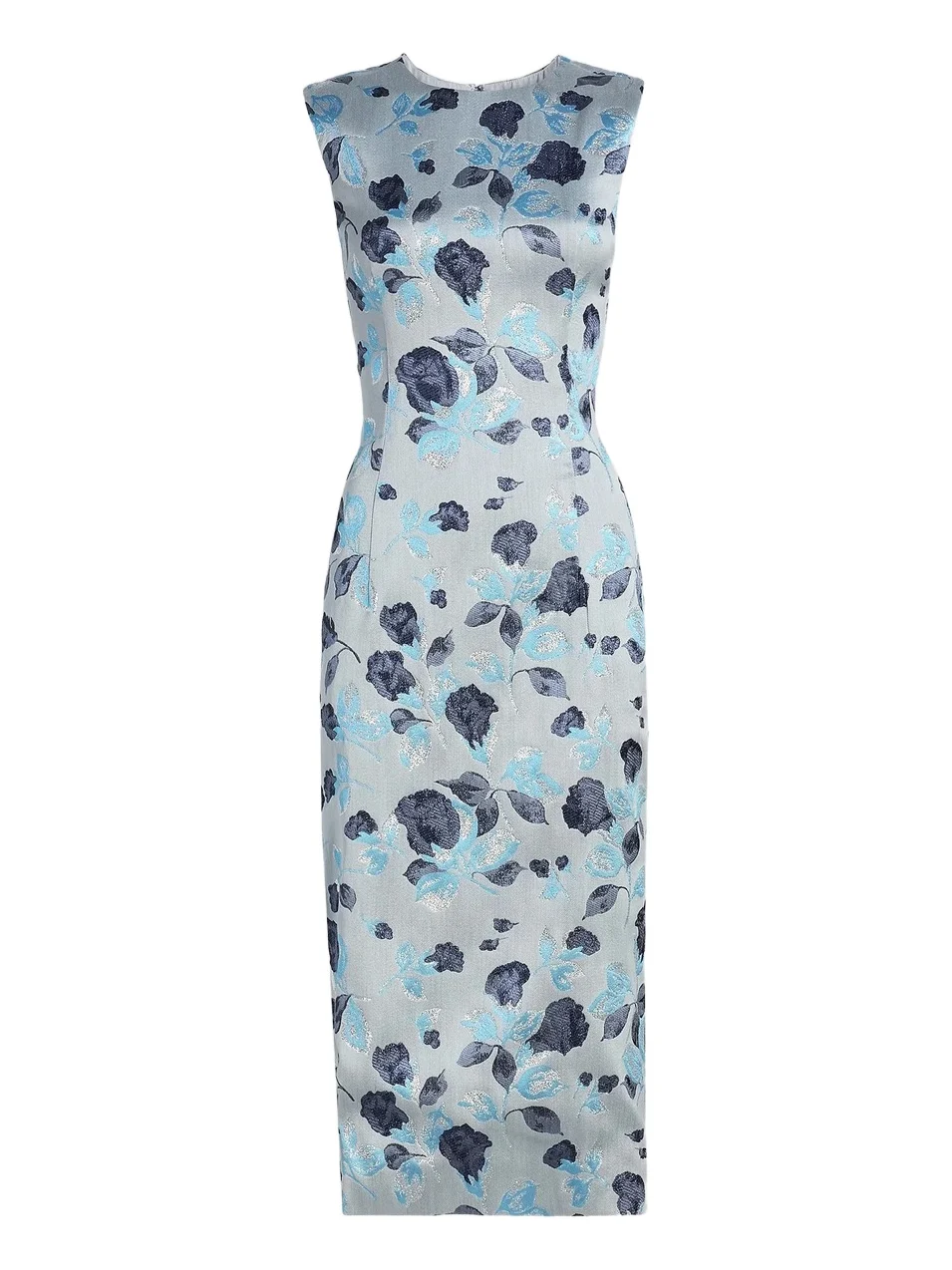 Women's Floral Jacquard Sheath Cocktail Dress