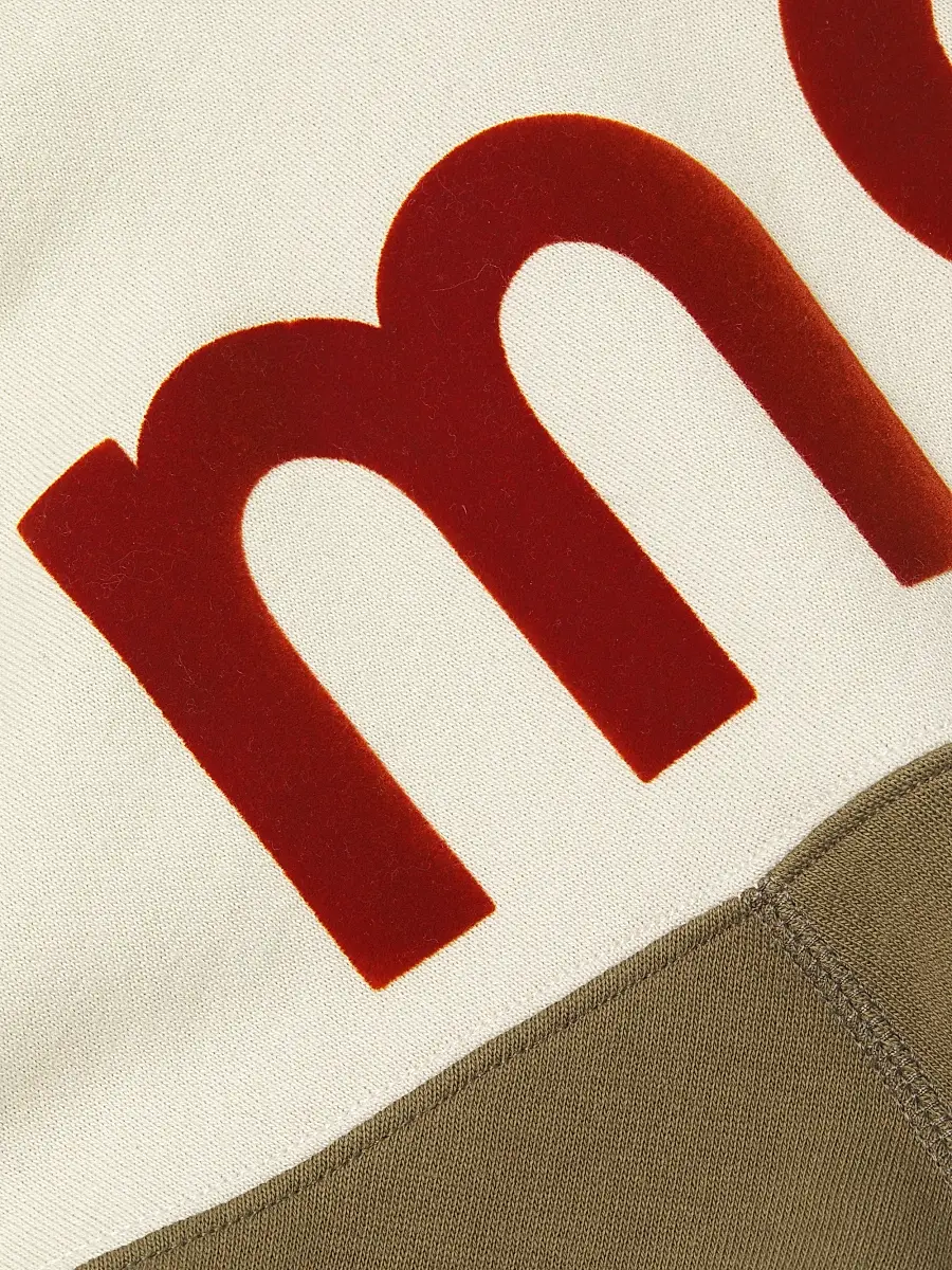 Isabel Marant Men's Logo Cotton-Blend Sweatshirt - Ecru Dark | Thumbnail 6