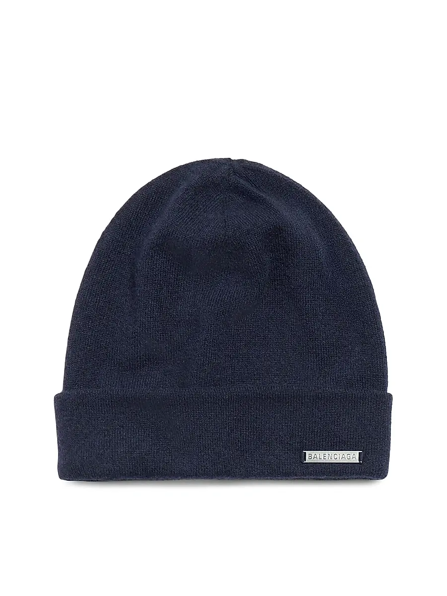 Balenciaga Women's Beanie - Navy | Image 1 Balenciaga Women's Beanie - Navy | Image 1