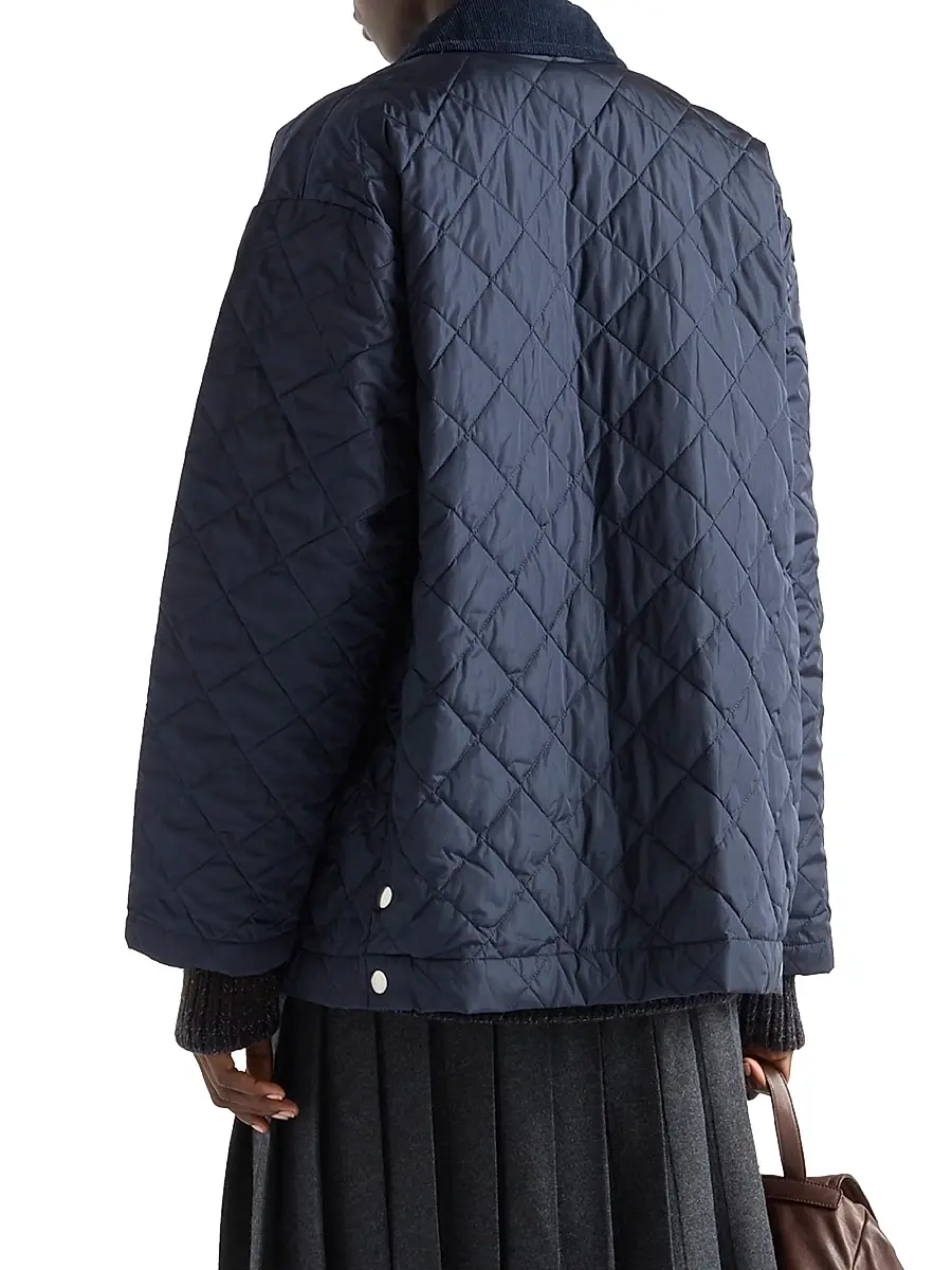 Prada Women's Re-Nylon Blouson Jacket - Blue | Thumbnail 4 Prada Women's Re-Nylon Blouson Jacket - Blue | Thumbnail 4