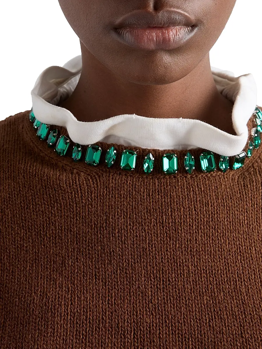 Prada Women's Cotton Jersey T-Shirt | Thumbnail 4 Prada Women's Cotton Jersey T-Shirt | Thumbnail 4