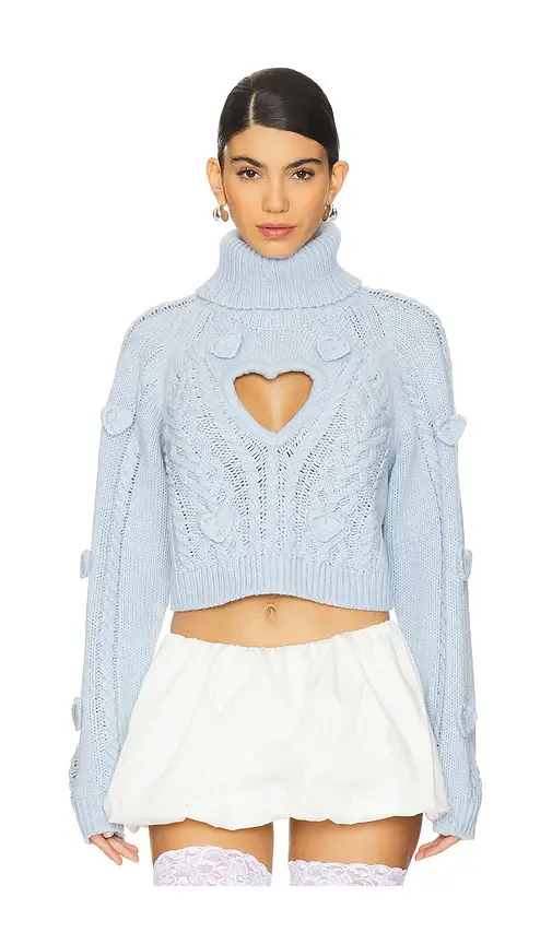 For Love & Lemons Rebecca Heart Sweater | Image 1 For Love & Lemons Rebecca Heart Sweater | Image 1