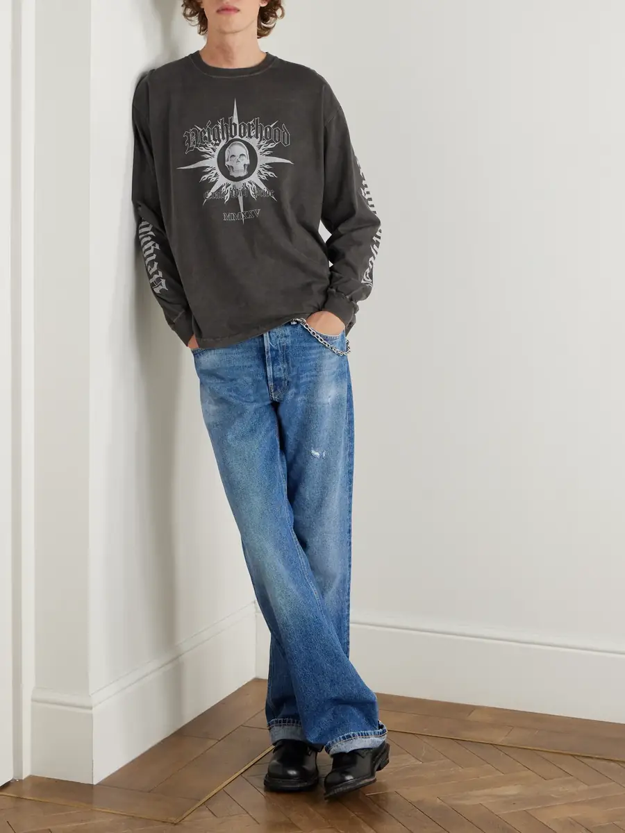 Neighborhood Printed Cotton-Jersey T-Shirt - Men | Thumbnail 2 Neighborhood Printed Cotton-Jersey T-Shirt - Men | Thumbnail 2