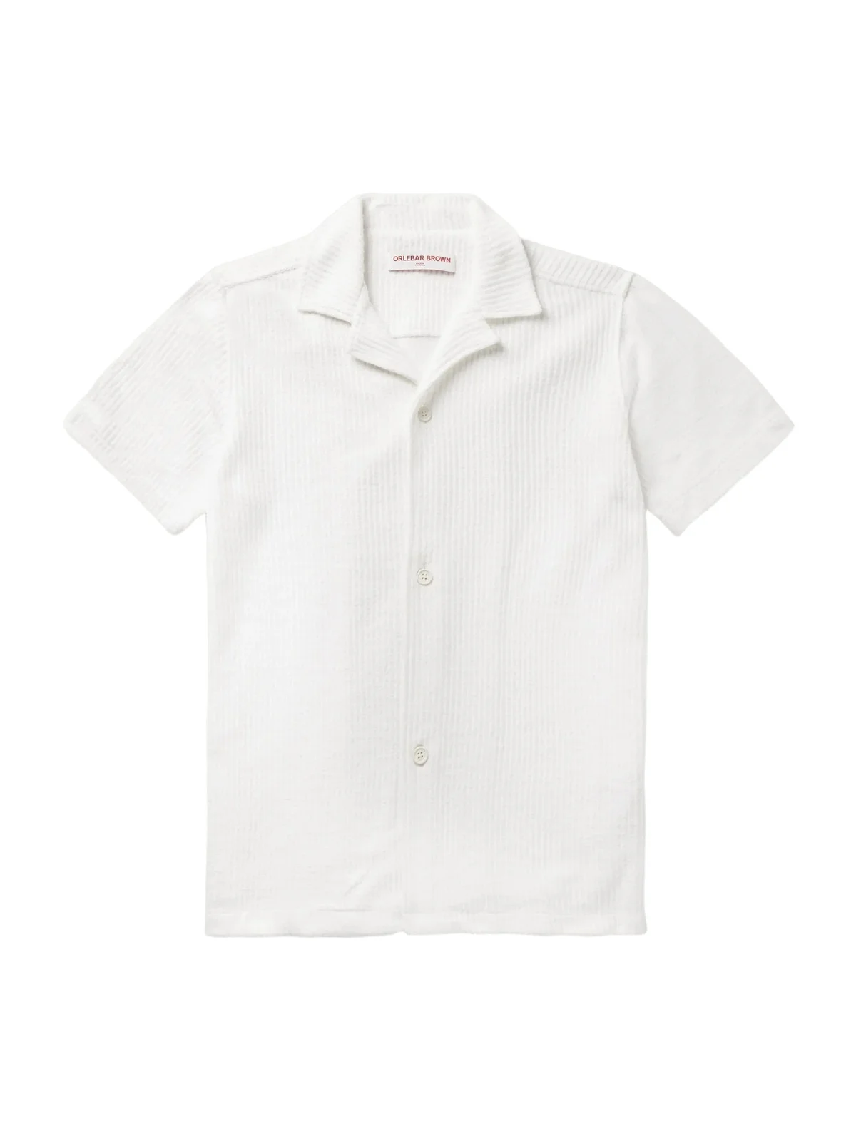 Maitan Camp-Collar Ribbed Organic Cotton-Terry Shirt - Men Maitan Camp-Collar Ribbed Organic Cotton-Terry Shirt - Men