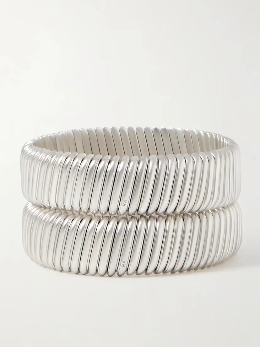 Roxanne Assoulin Rolling Set Of Two Silver-tone Bracelets | Thumbnail 3