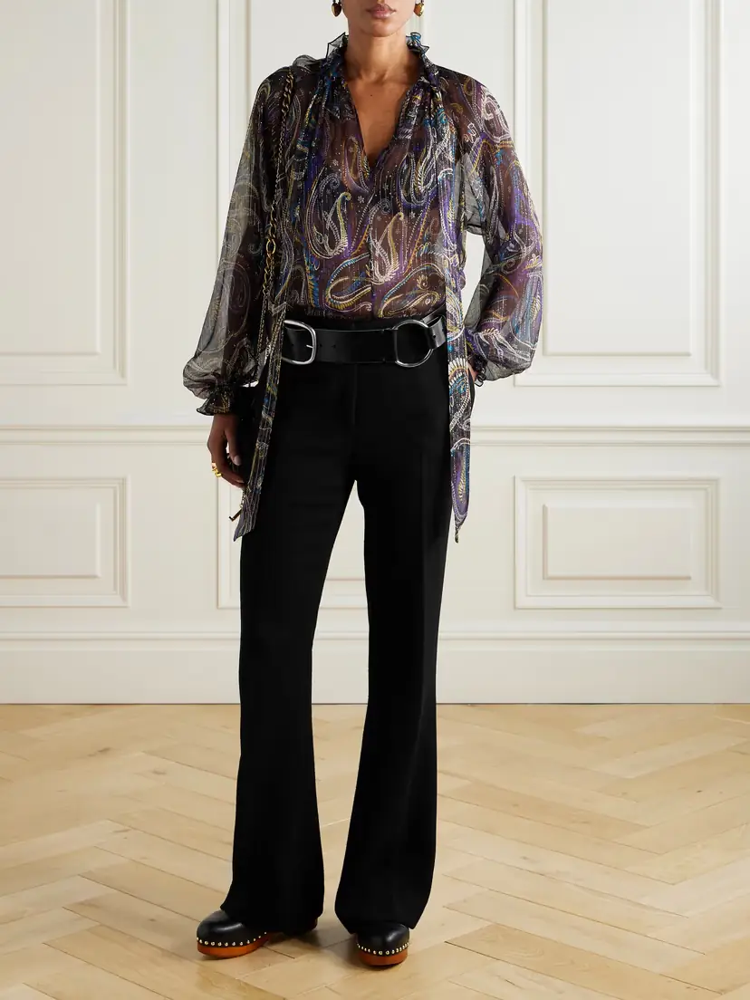 Etro Wool Flared Pants | Thumbnail 2 Etro Wool Flared Pants | Thumbnail 2