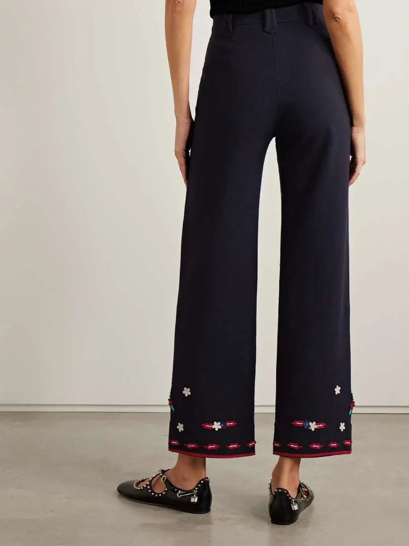 BODE Carroll Appliquéd Wool Felt Straight-leg Pants | Thumbnail 4