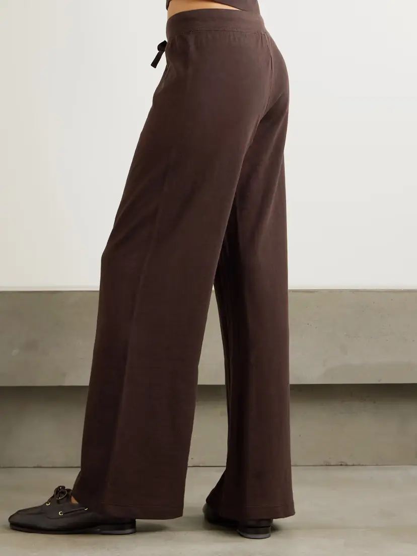 ÉTERNE Wide-leg Cotton-jersey Sweatpants | Thumbnail 3