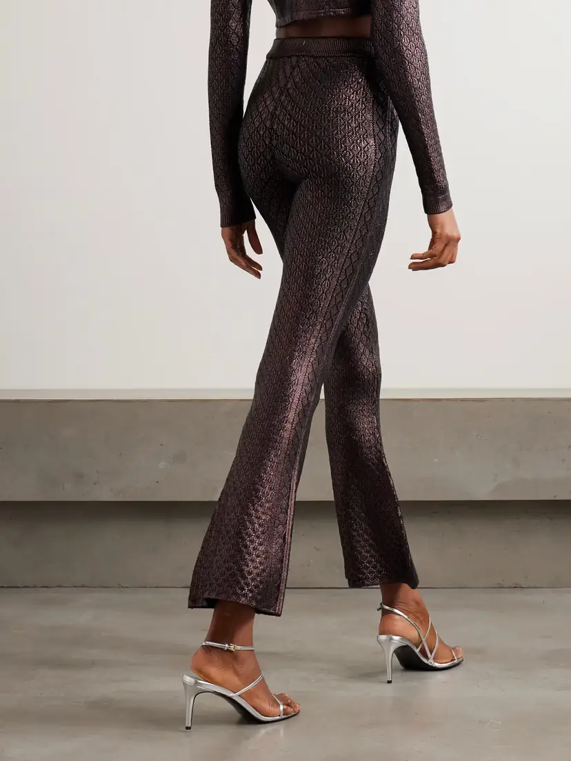 Rabanne Metallic Jacquard-knit Flared Pants | Thumbnail 3 Rabanne Metallic Jacquard-knit Flared Pants | Thumbnail 3