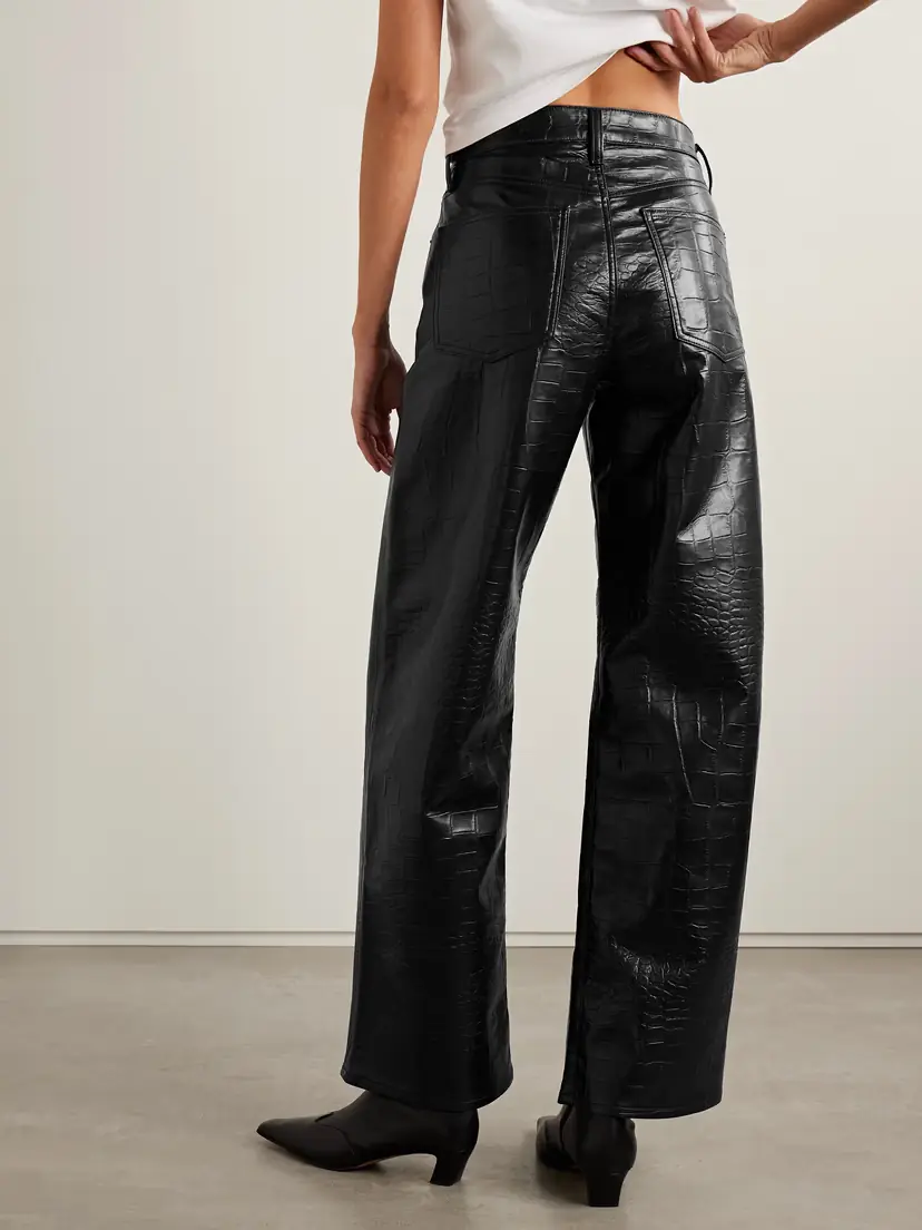 AGOLDE Arc Croc-effect Barrel-leg Pants | Thumbnail 4 AGOLDE Arc Croc-effect Barrel-leg Pants | Thumbnail 4