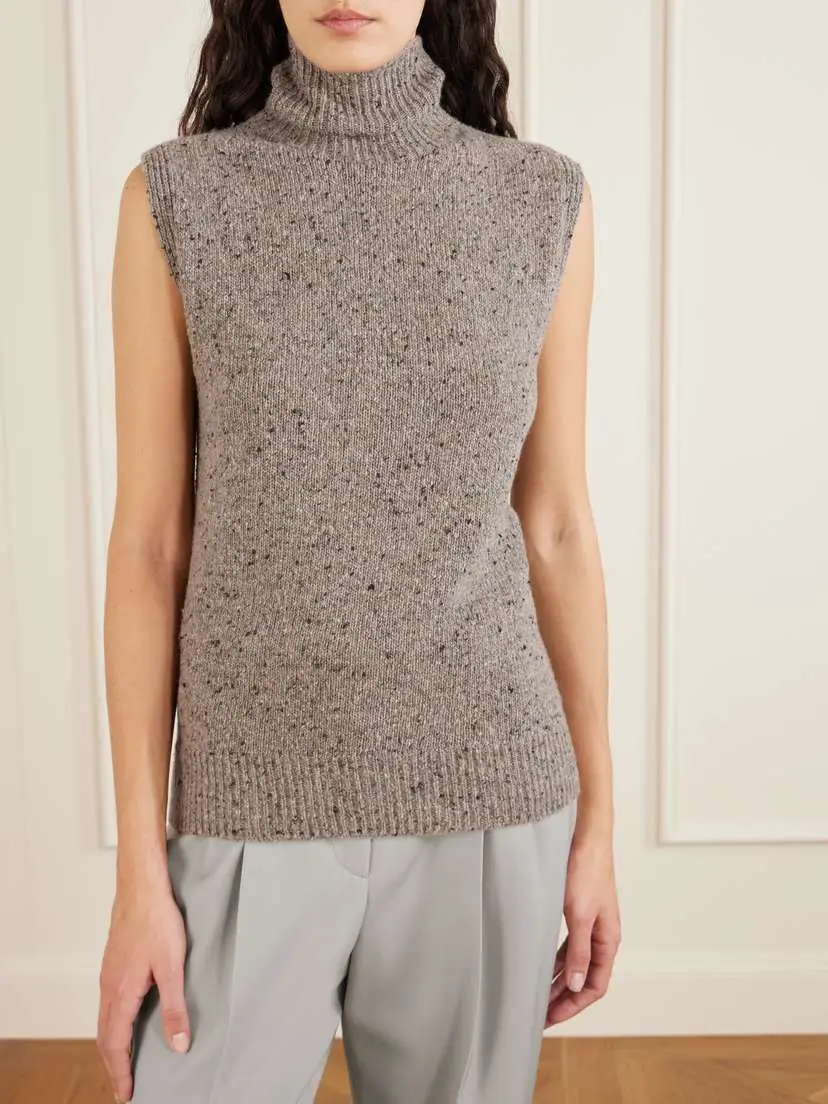 The Row Merilas Cashmere Turtleneck Tank | Thumbnail 3