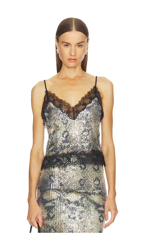 Glossy Snake Lace Cami Top Glossy Snake Lace Cami Top