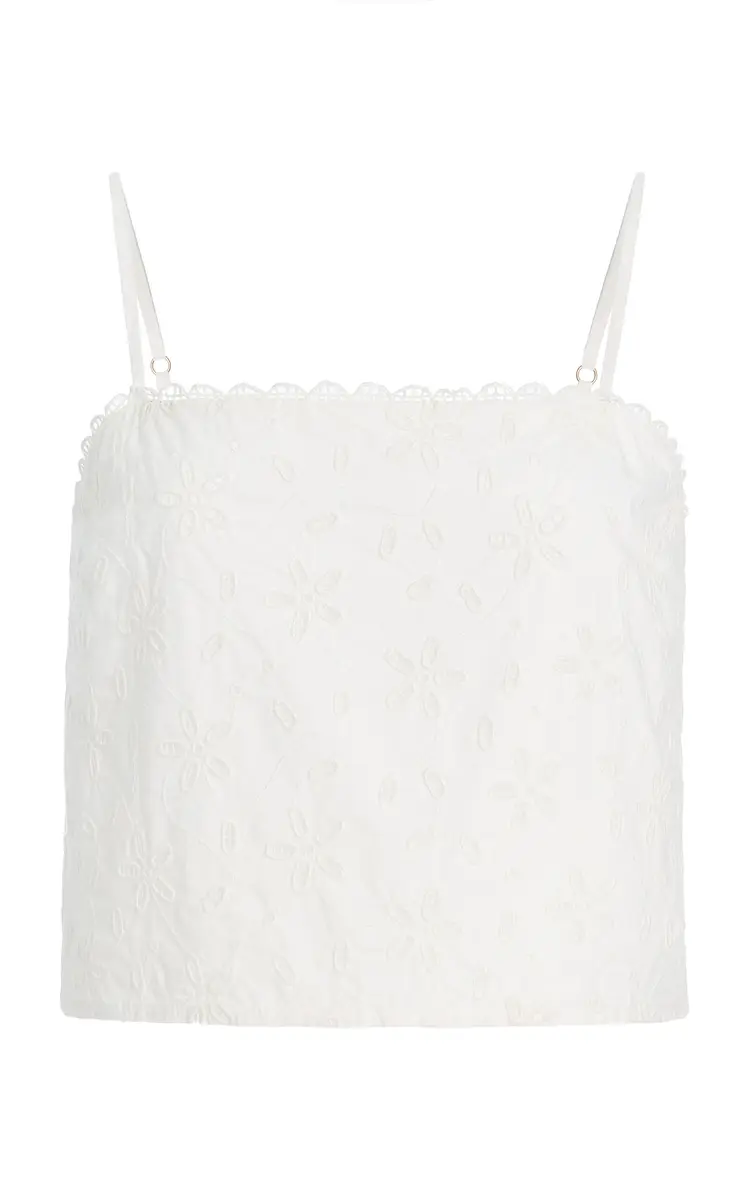 Posse Salma Eyelet Cotton Top | Image 1 Posse Salma Eyelet Cotton Top | Image 1