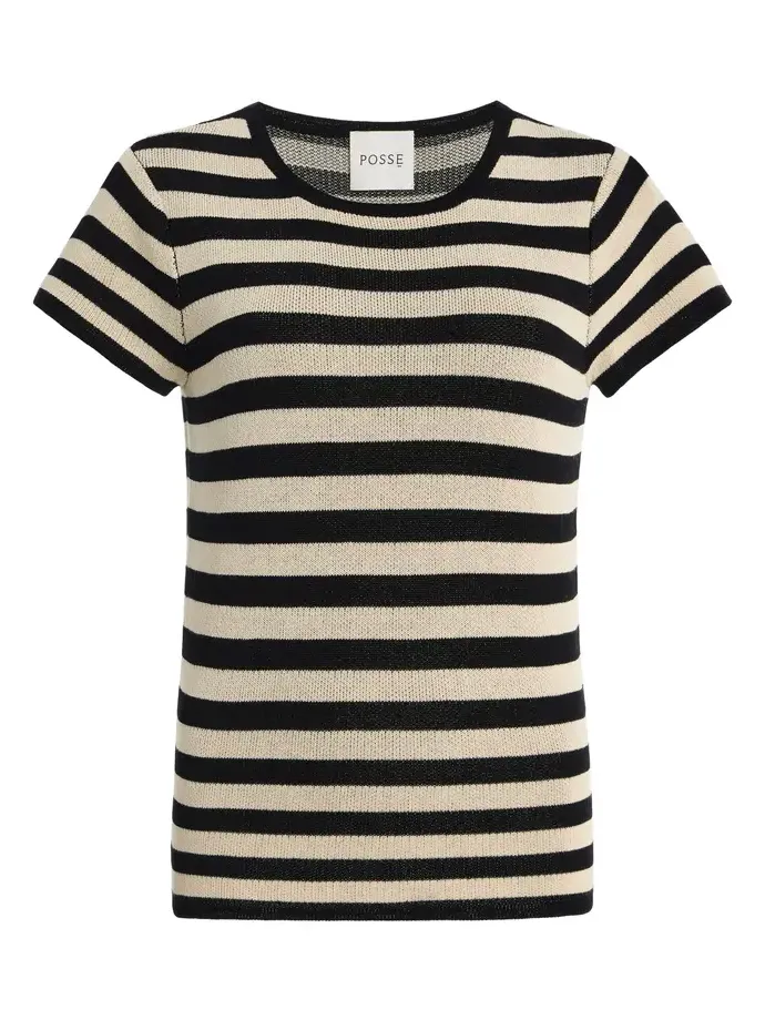 Posse Birdie Striped Knit T-Shirt
