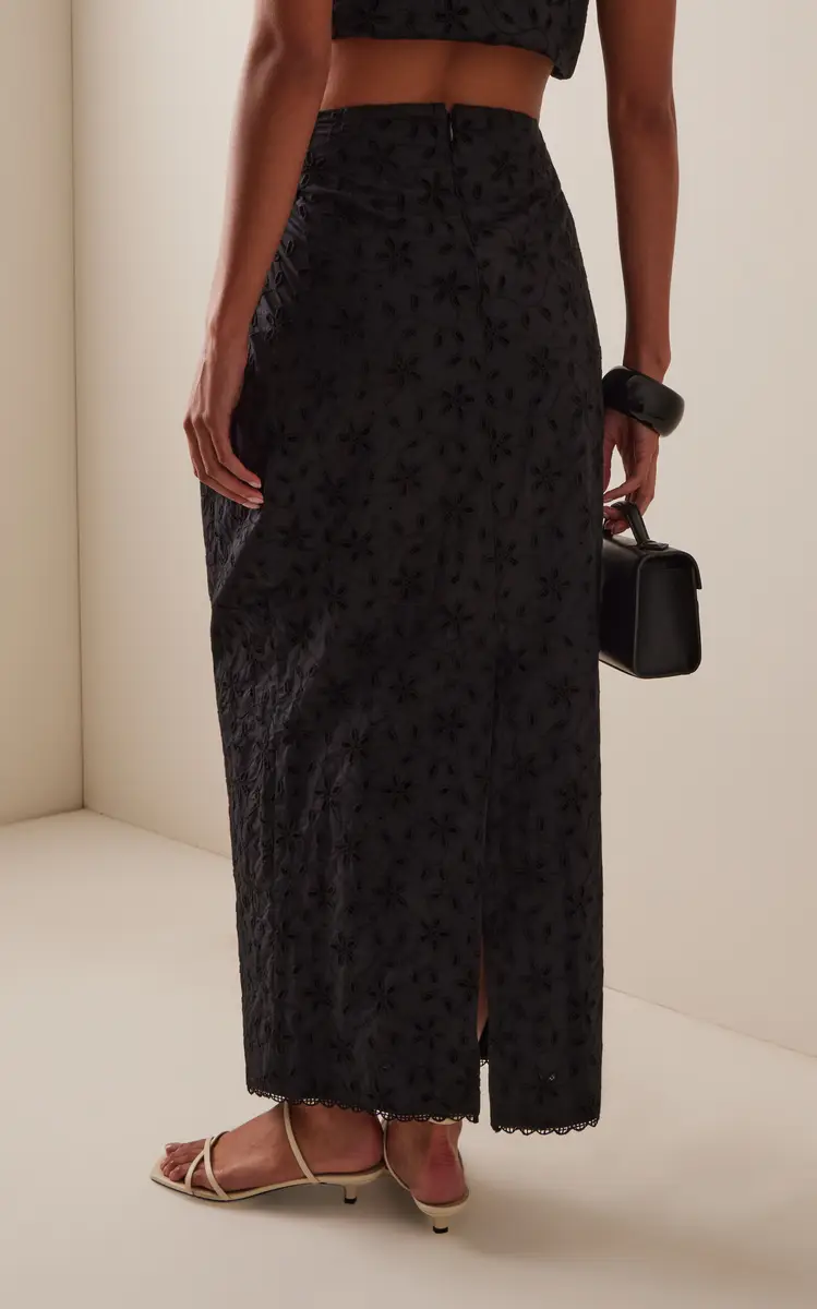 Posse Salma Eyelet Cotton Maxi Skirt | Thumbnail 4