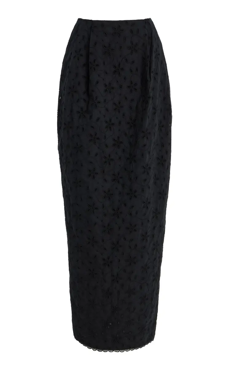 Posse Salma Eyelet Cotton Maxi Skirt | Image 1 Posse Salma Eyelet Cotton Maxi Skirt | Image 1