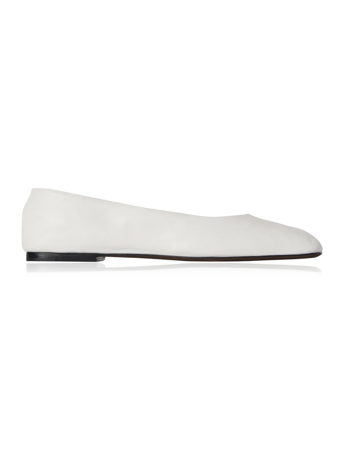 Leather Square Ballet Flats