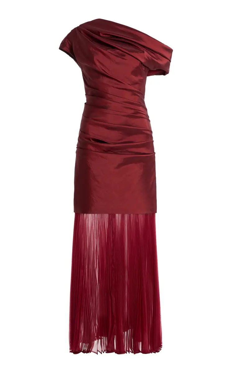 SIMKHAI Exclusive Ammalie Organza-Trimmed Taffeta Midi Dress | Thumbnail 6 SIMKHAI Exclusive Ammalie Organza-Trimmed Taffeta Midi Dress | Thumbnail 6