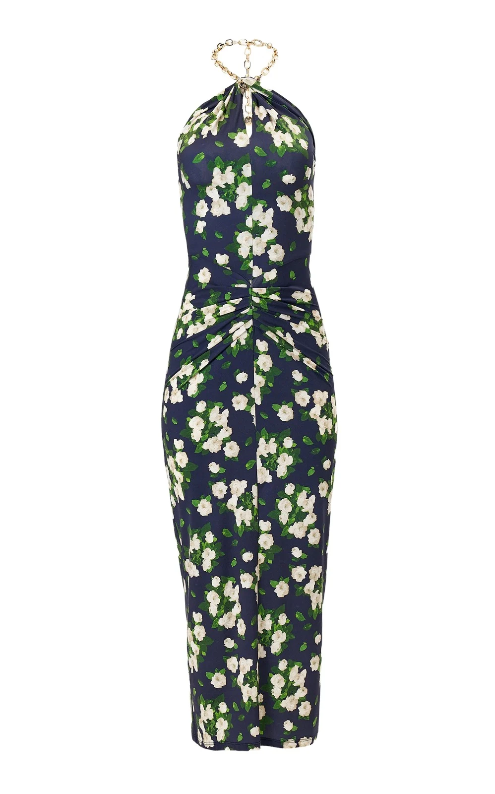 Painted Rose Jersey Halter Midi Dress
