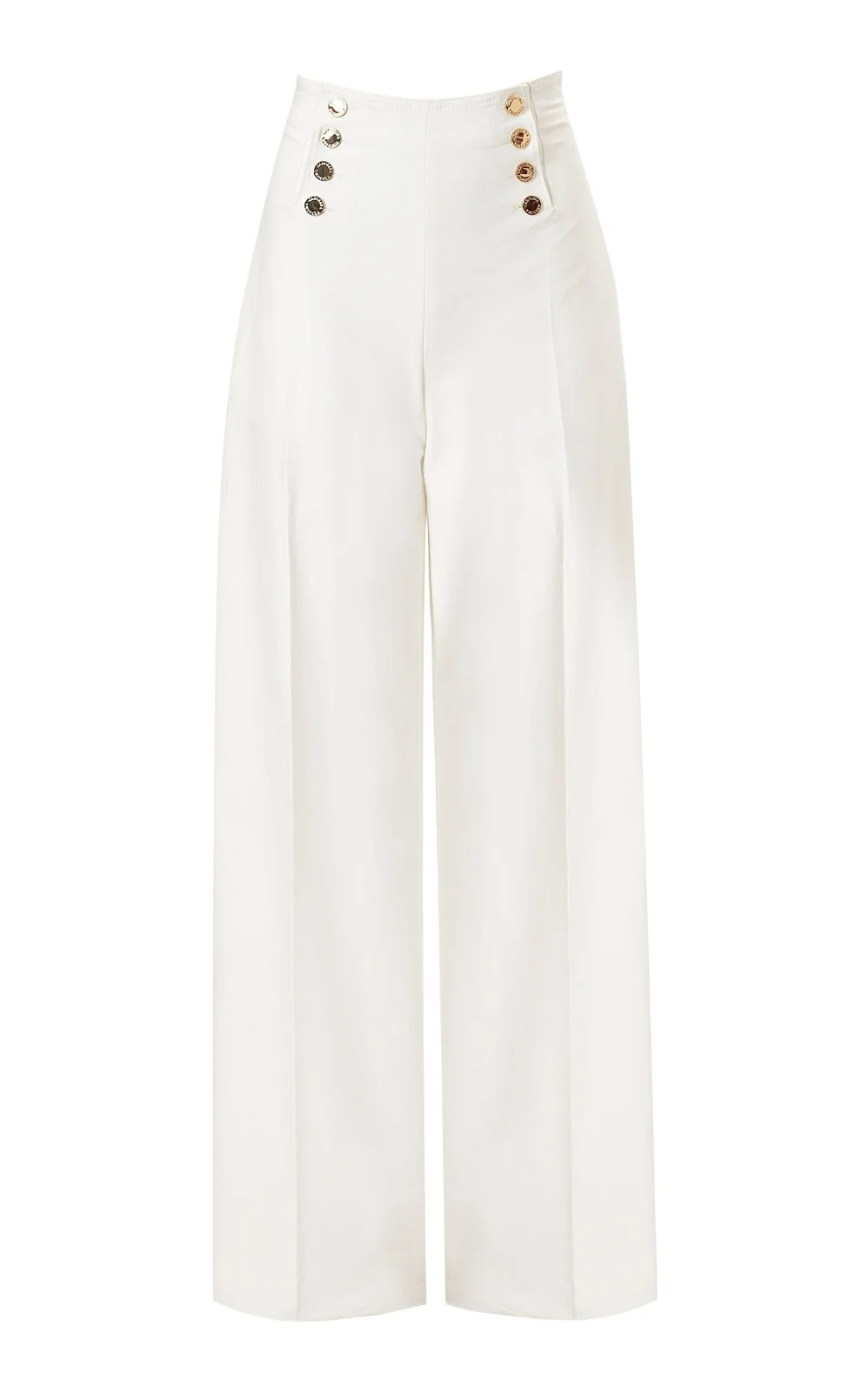 Carolina Herrera High-Rise Cotton Sateen Wide-Leg Pants