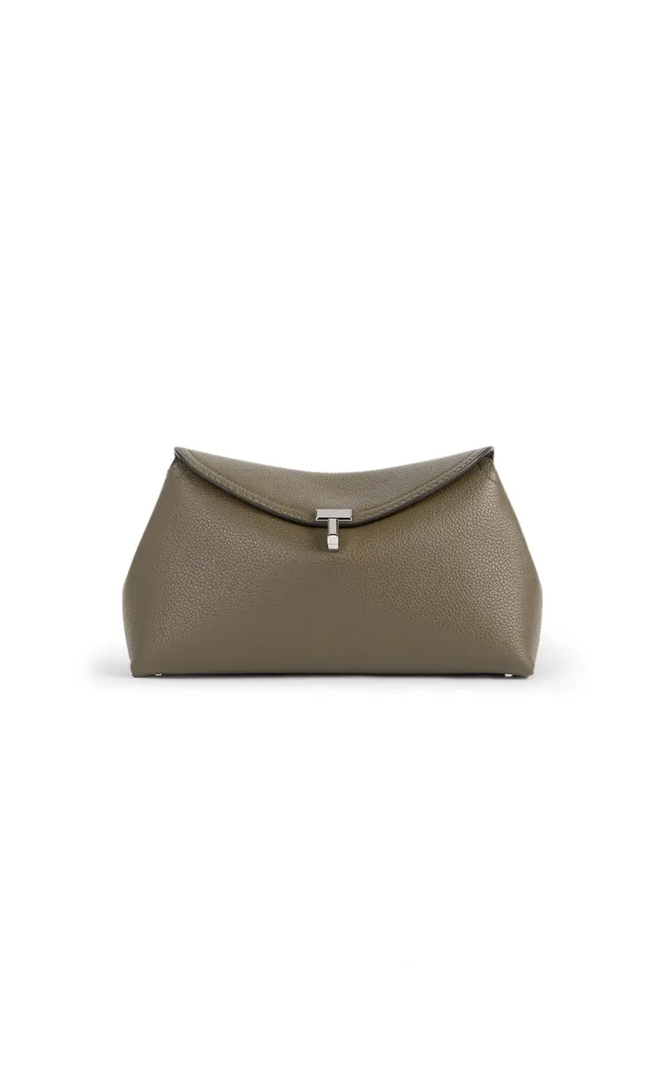 Toteme T-Lock Leather Clutch | Image 1 Toteme T-Lock Leather Clutch | Image 1