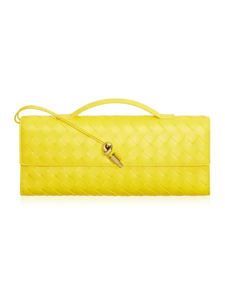 Andiamo Intrecciato Leather Clutch