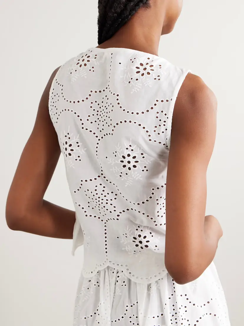 Matteau Scalloped Broderie Anglaise Cotton Top | Thumbnail 3 Matteau Scalloped Broderie Anglaise Cotton Top | Thumbnail 3