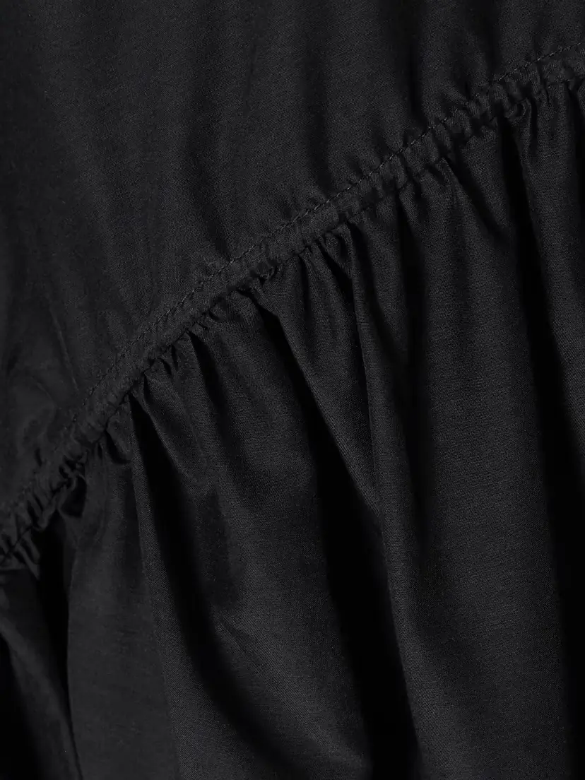 Matteau Gathered Organic Cotton And Silk-blend Blouse | Thumbnail 4 Matteau Gathered Organic Cotton And Silk-blend Blouse | Thumbnail 4