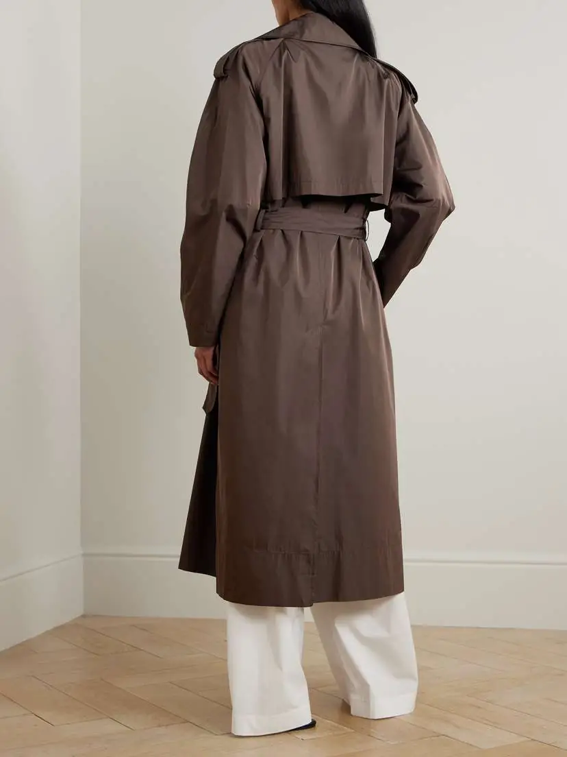 St. Agni Double-breasted Recycled-taffeta Trench Coat | Thumbnail 4 St. Agni Double-breasted Recycled-taffeta Trench Coat | Thumbnail 4