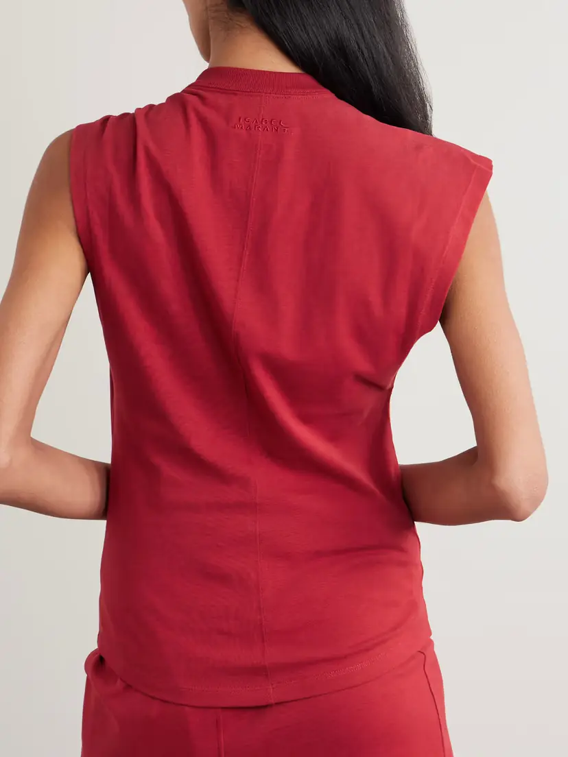Isabel Marant Nayda Knotted Cotton-jersey Top | Thumbnail 3 Isabel Marant Nayda Knotted Cotton-jersey Top | Thumbnail 3