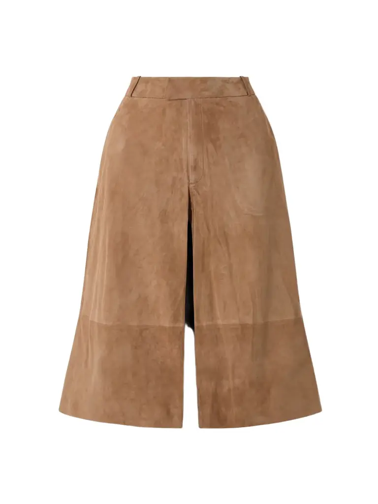 Jina Paneled Suede Shorts