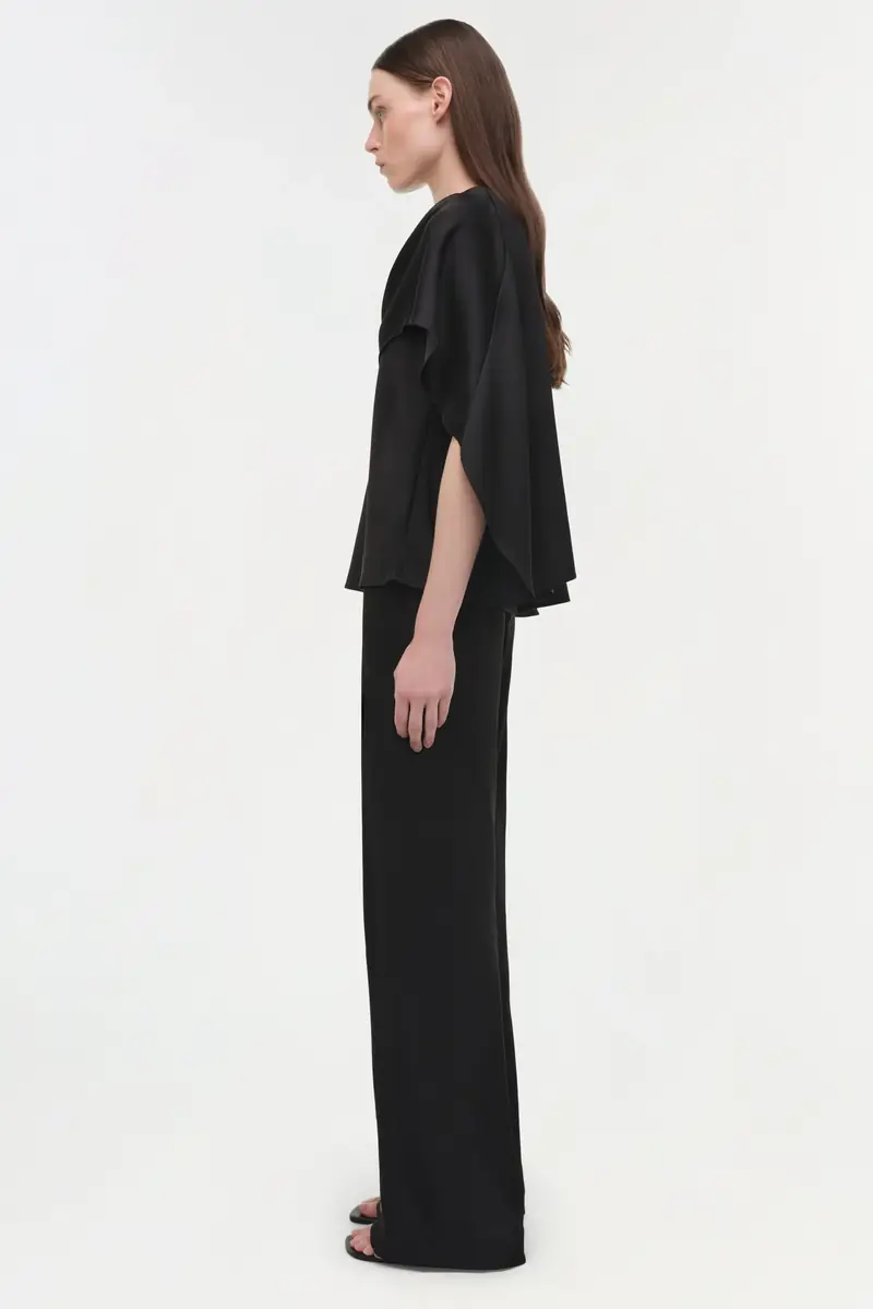 Simkhai Eliora Draped Satin Cape Top | Thumbnail 4