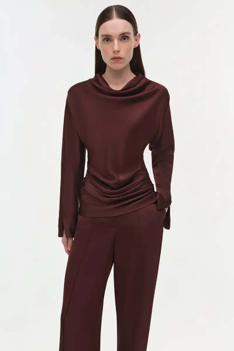 Simkhai Kyra Satin Wide Leg Pant | Thumbnail 4 Simkhai Kyra Satin Wide Leg Pant | Thumbnail 4