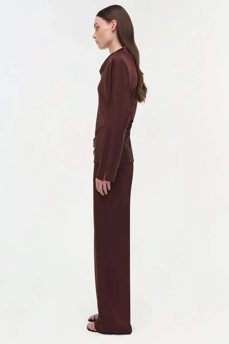 Simkhai Kyra Satin Wide Leg Pant | Thumbnail 5 Simkhai Kyra Satin Wide Leg Pant | Thumbnail 5