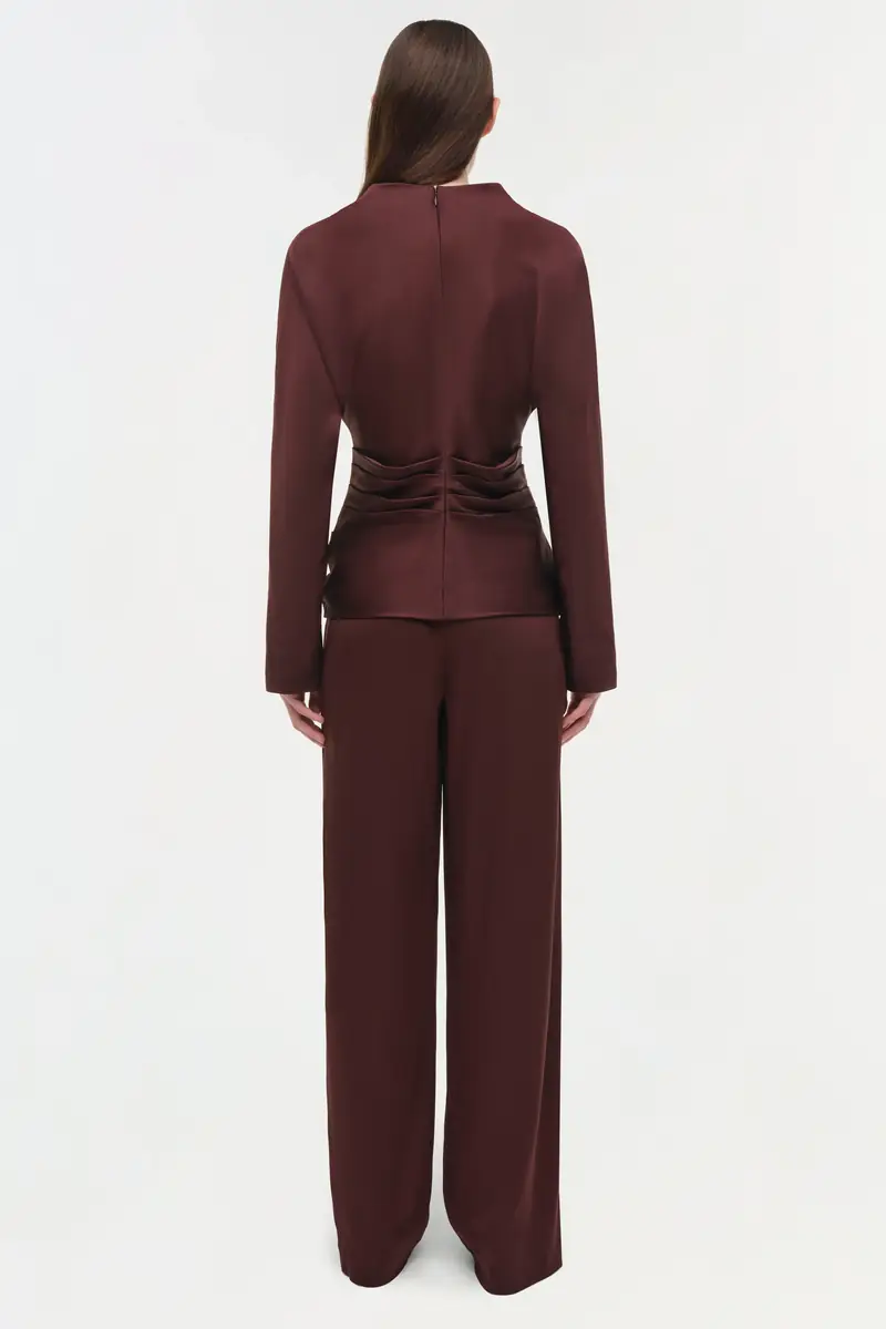 Simkhai Kyra Satin Wide Leg Pant | Thumbnail 6 Simkhai Kyra Satin Wide Leg Pant | Thumbnail 6