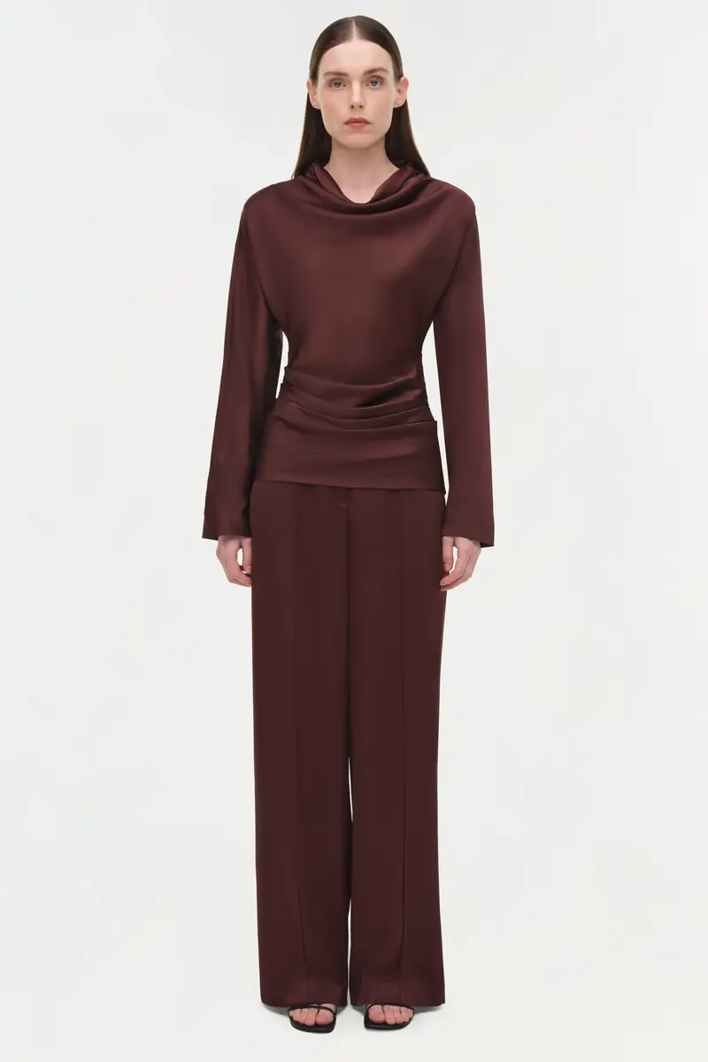 Simkhai Kyra Satin Wide Leg Pant | Thumbnail 7 Simkhai Kyra Satin Wide Leg Pant | Thumbnail 7